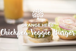 Orange Herb Chickpea Veggie Burger