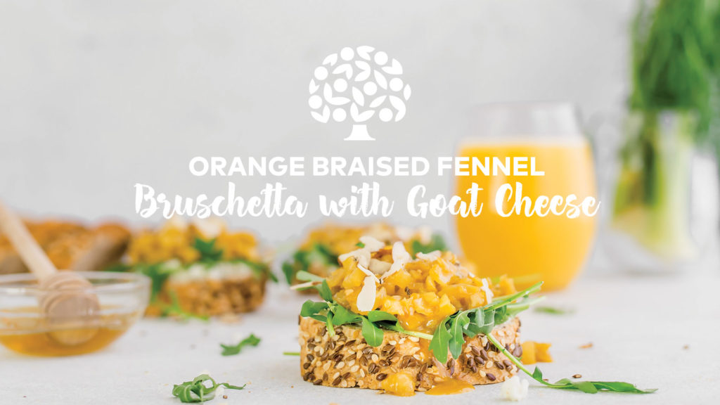 Image of Orange Braised Fennel Bruschetta with Goat Cheese Print