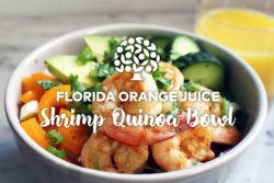 Florida Orange Juice Shrimp Quinoa Bowl