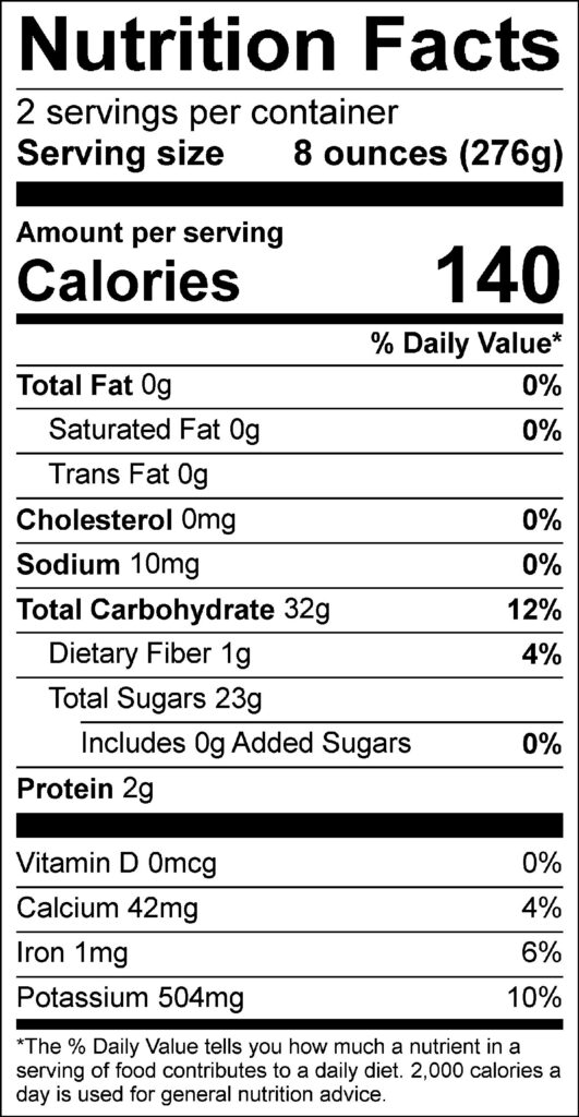 Orange Kale Smoothie Label