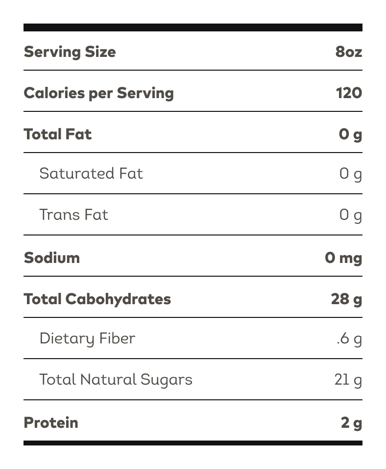 Nutrition Facts  Florida Citrus Orange Juice