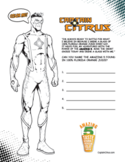 Captain Citrus Coloring Sheet