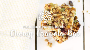 florida orange juice chewy granola bars