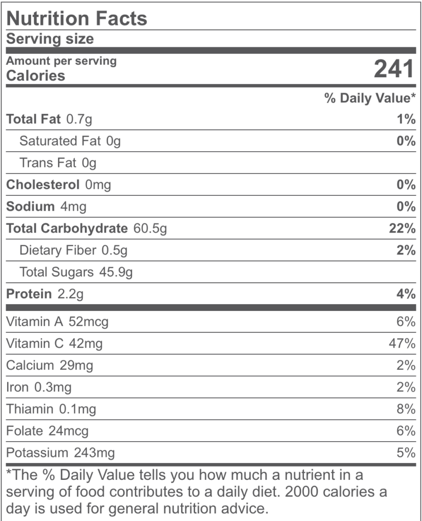 turmeric boost nutrition facts