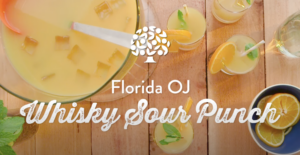 Florida orange juice whisky sour punch