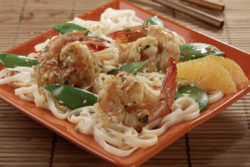 Orange Tarragon Ginger Shrimp with Rice Noodles 250x167 1