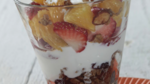 Greek Yogurt Parfait with Homemade Orange Granola