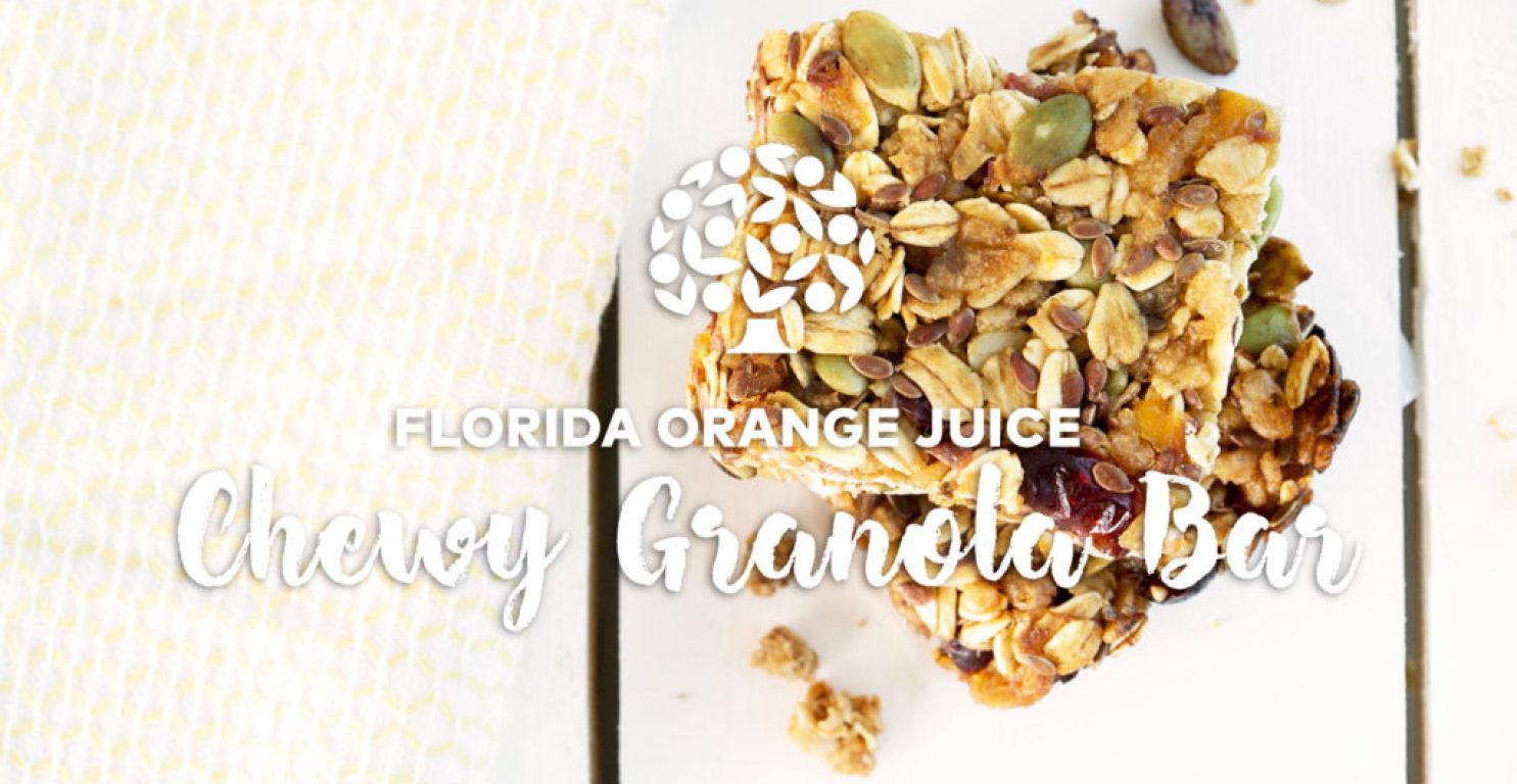 florida orange juice chewy granola bars