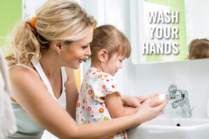 wash your hands teaching child to wash hands properly