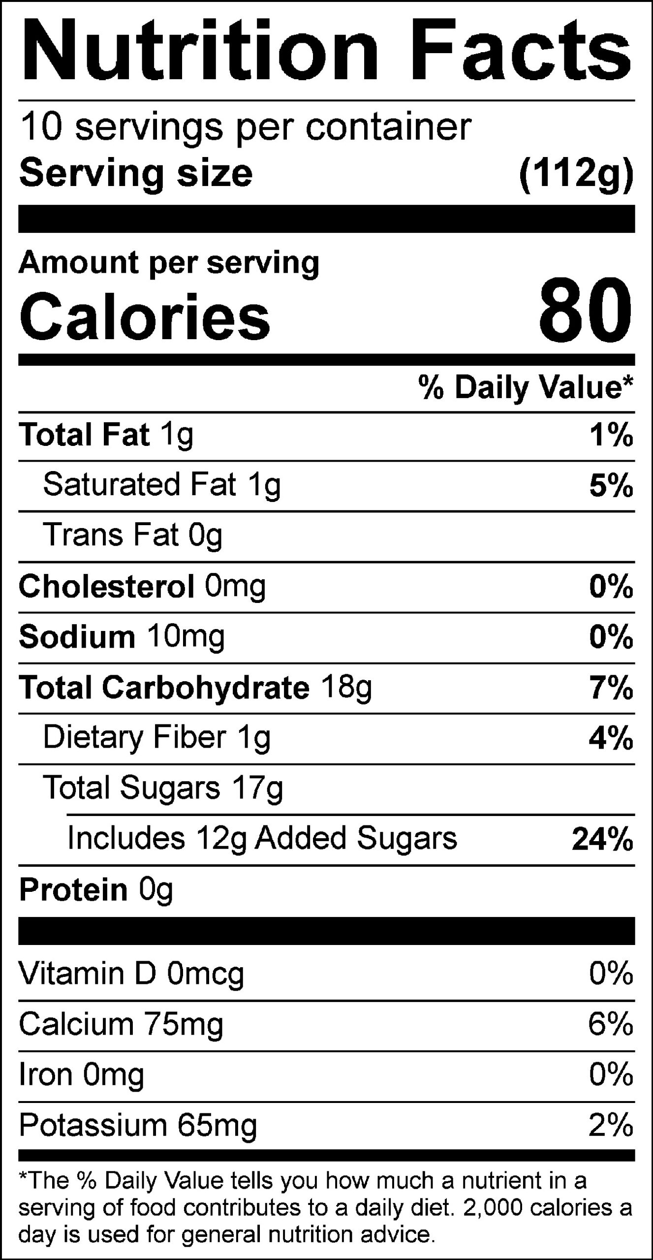 Florida Grapefruit Frozen Treats Nutrition Facts