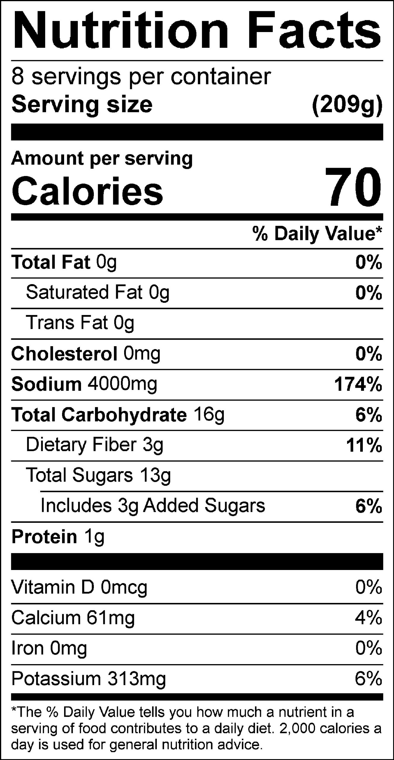 Florida Grapefruit Kimchi Nutrition Facts