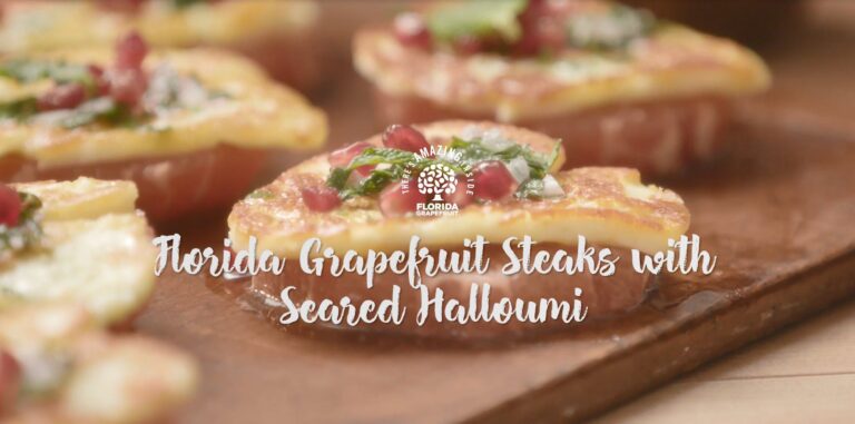 Florida Grapefruit Steaks with Seared Halloumi