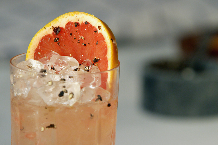 Grapefruit cobbler cocktail