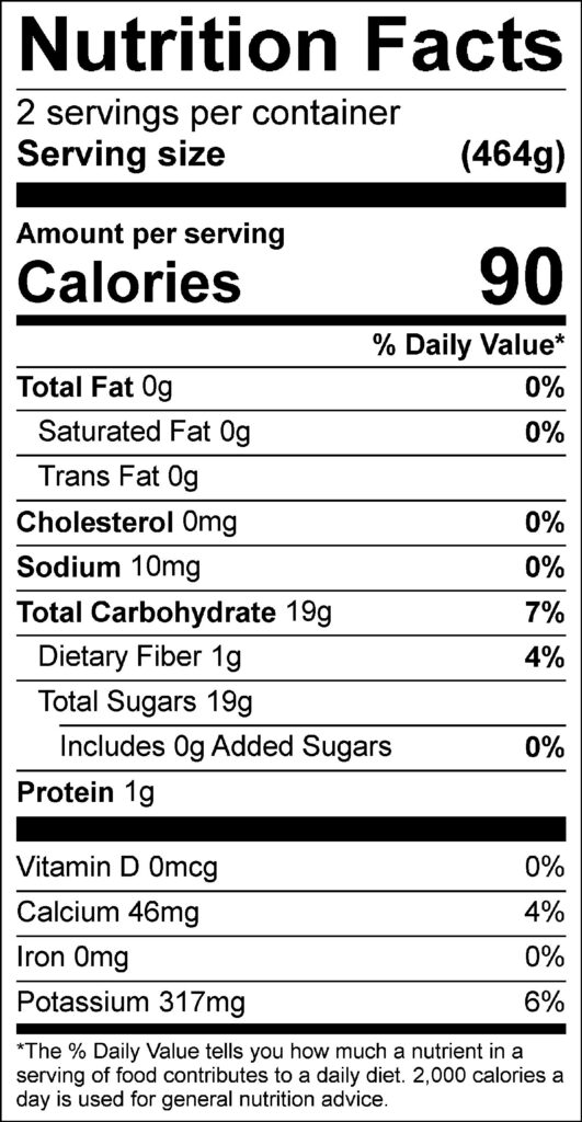 Grapefruit Hibiscus Iced Tea Nutrition Facts