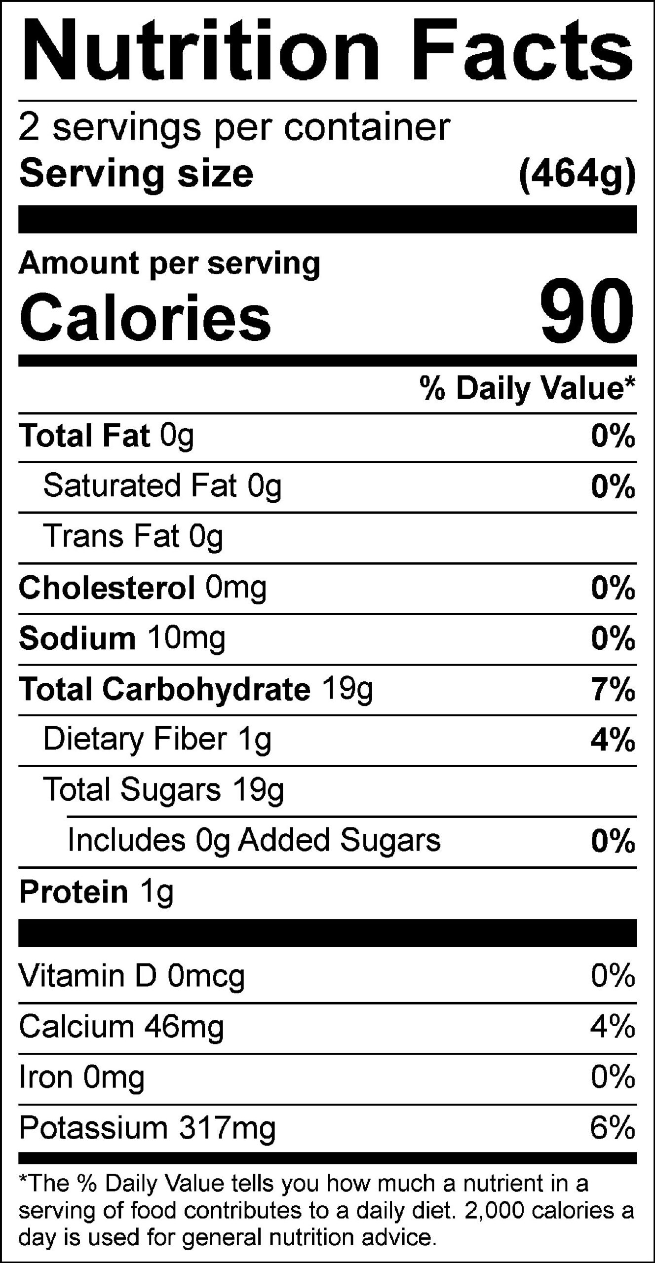 Grapefruit Hibiscus Iced Tea Nutrition Facts