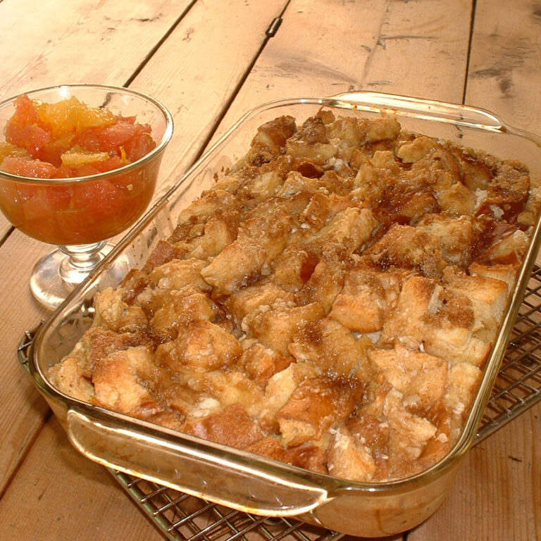 Grapefruit French Toast Casserole with Sweet and Citrus Salsa