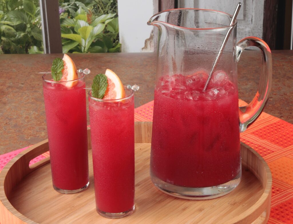 Grapefruit Hibiscus Iced Tea