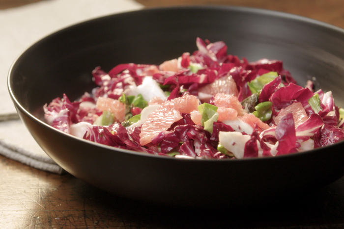 Ruby red grapefruit salad