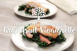 Pan roasted salmon with grapefruit vinaigrette photo
