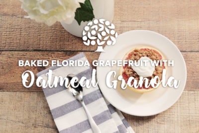 Baked Grapefruit with Oatmeal Granola