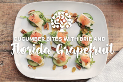 Cucumber Brie Bites