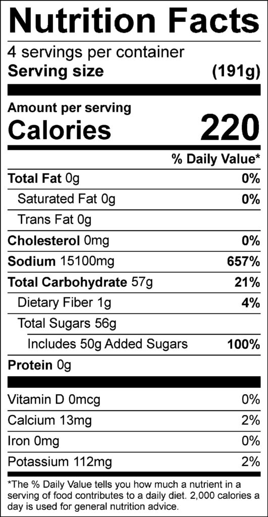 Florida Grapefruit Fried Noodles Nutrition Facts