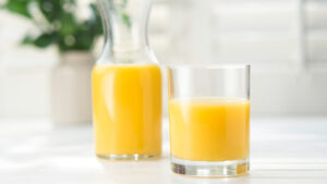 glasses of florida orange juice on table