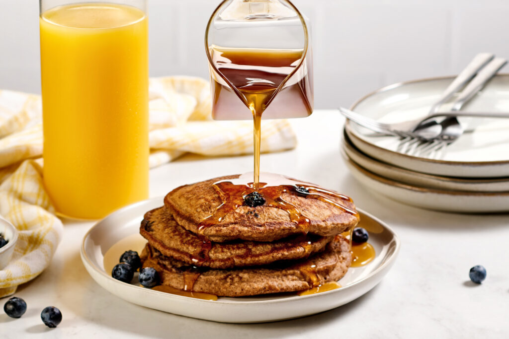 Florida Orange Juice Maple Syrup Blueberry Pancakes 1440x960