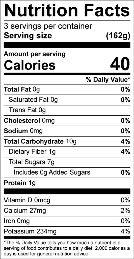 Florida Grapefruit Cucumber Salsa Nutrition Facts