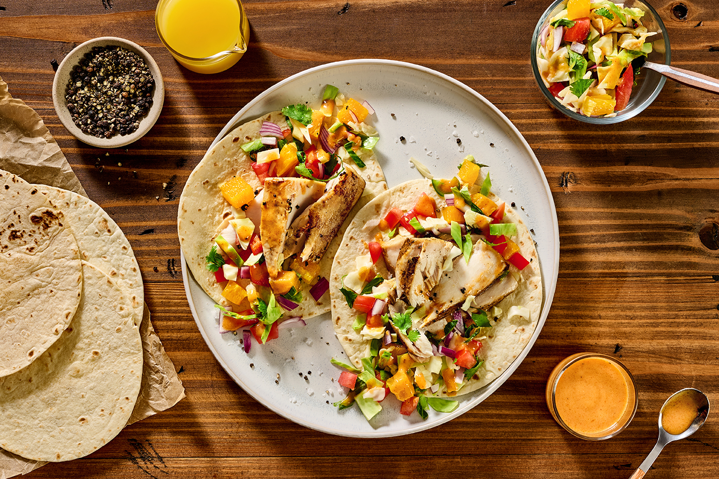 Grilled Fish Tacos Orange Cilantro Slaw 1440x960