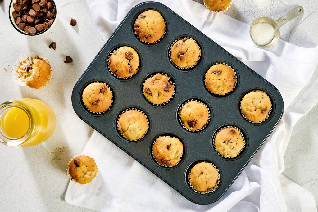 Mini Orange Chocolate Chip Banana Muffins 1440x960