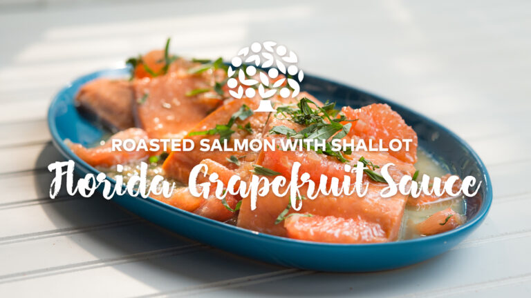 Roasted Salmon with Shallot Florida Grapefruit Sauce