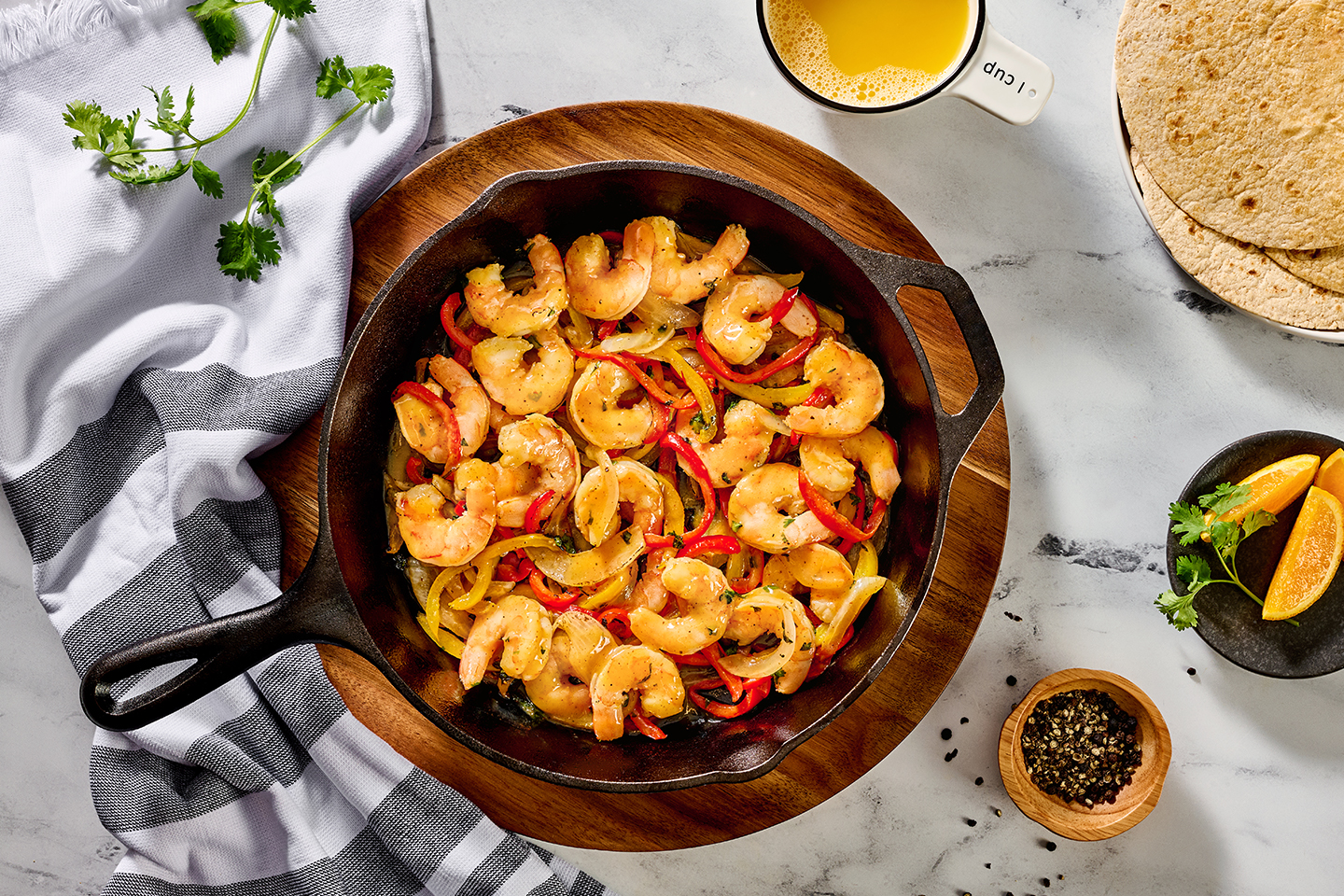 Zesty Orange Shrimp Fajitas 1440x960