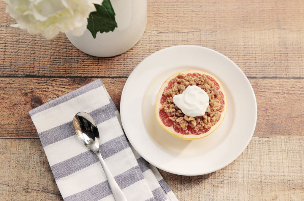 Image Baked Florida Grapefruit With Oatmeal Granola Feature Image
