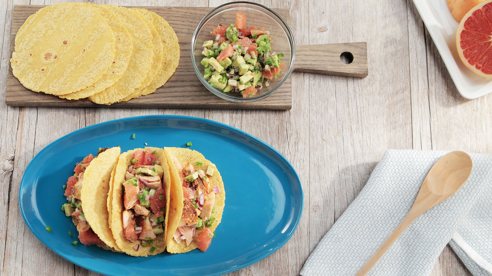 Image Salmon Tacos With Gf Avocado Salsa Feature Image