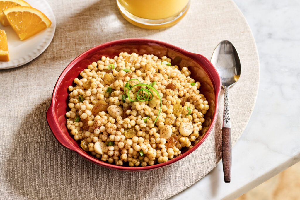 Orange Couscous with Cinnamon Vinaigrette