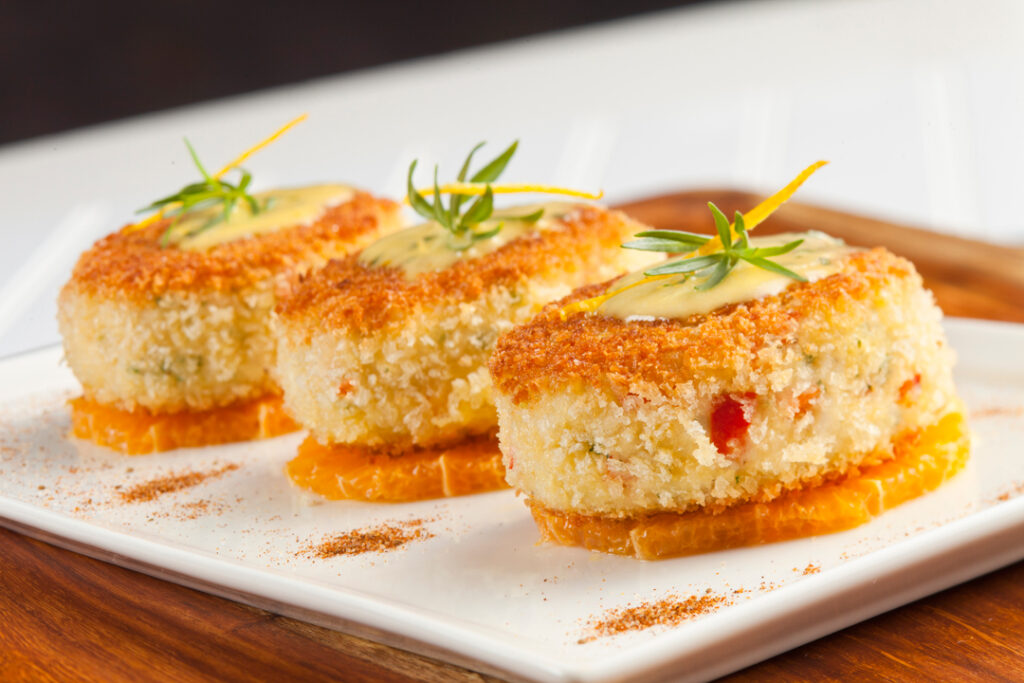 Florida OJ Crab Cakes with Citrus Hollandaise Sauce zoomed