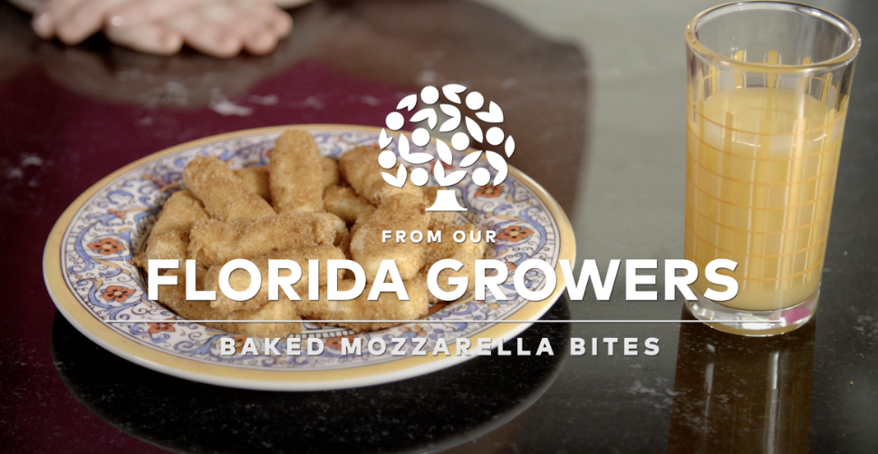 Florida Orange Juice Baked Mozzarella Bites