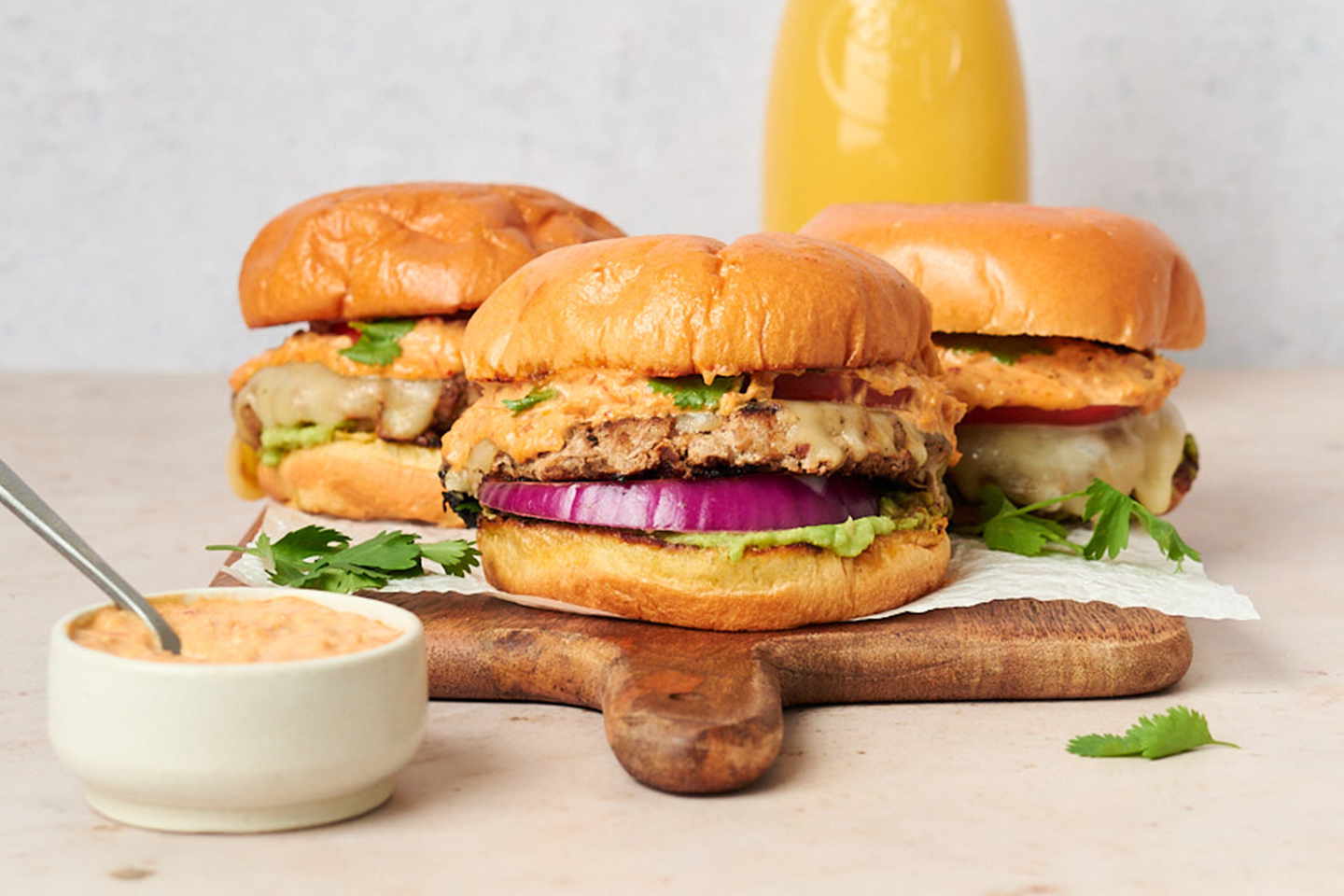 Chipotle Turkey Burgers with Florida Orange-Chipotle Mayo