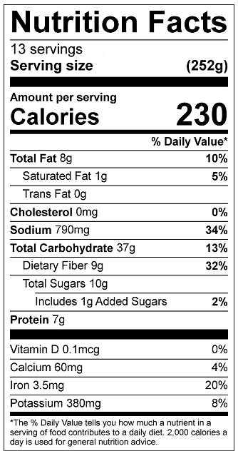 Cowboy Caviar With Florida Orange Juice Dressing Label