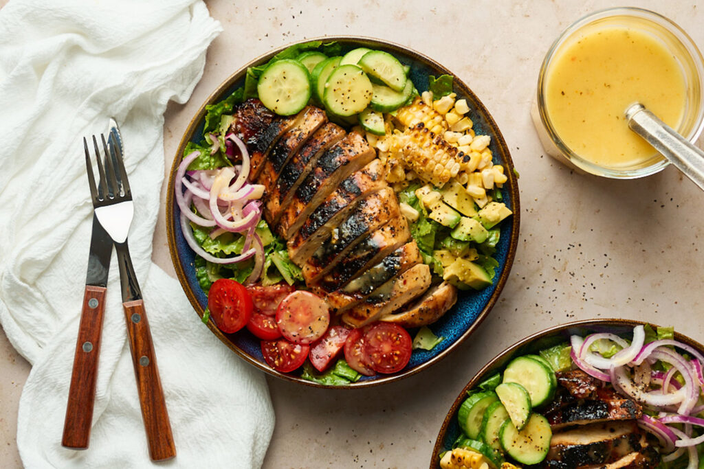 Honey Dijon Grilled Chicken Salad with Florida Orange Juice Vinaigrette