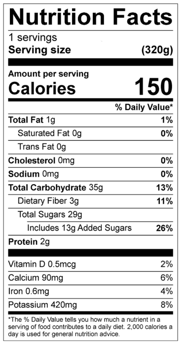 Florida Orange Juice Strawberry Sunrise Mocktail Label