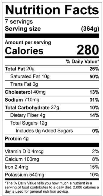 Orange Juice Pumpkin Soup Label