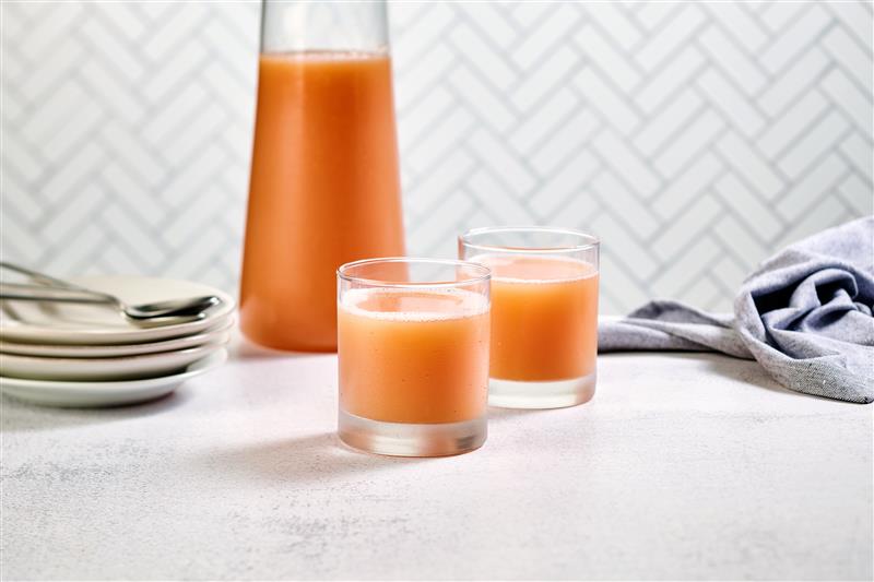 Grapefruit Juice On A Kitchen Counter