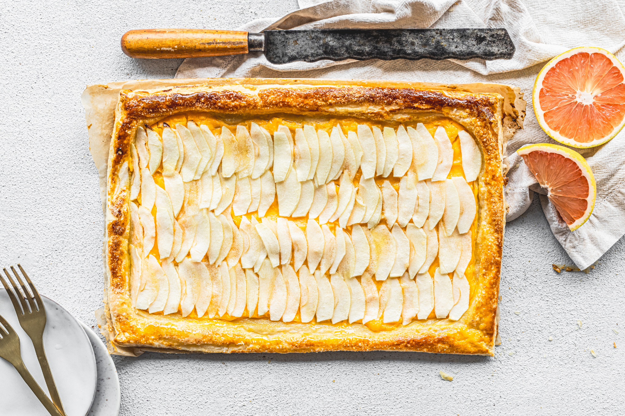 Florida Grapefruit and Apple Galette