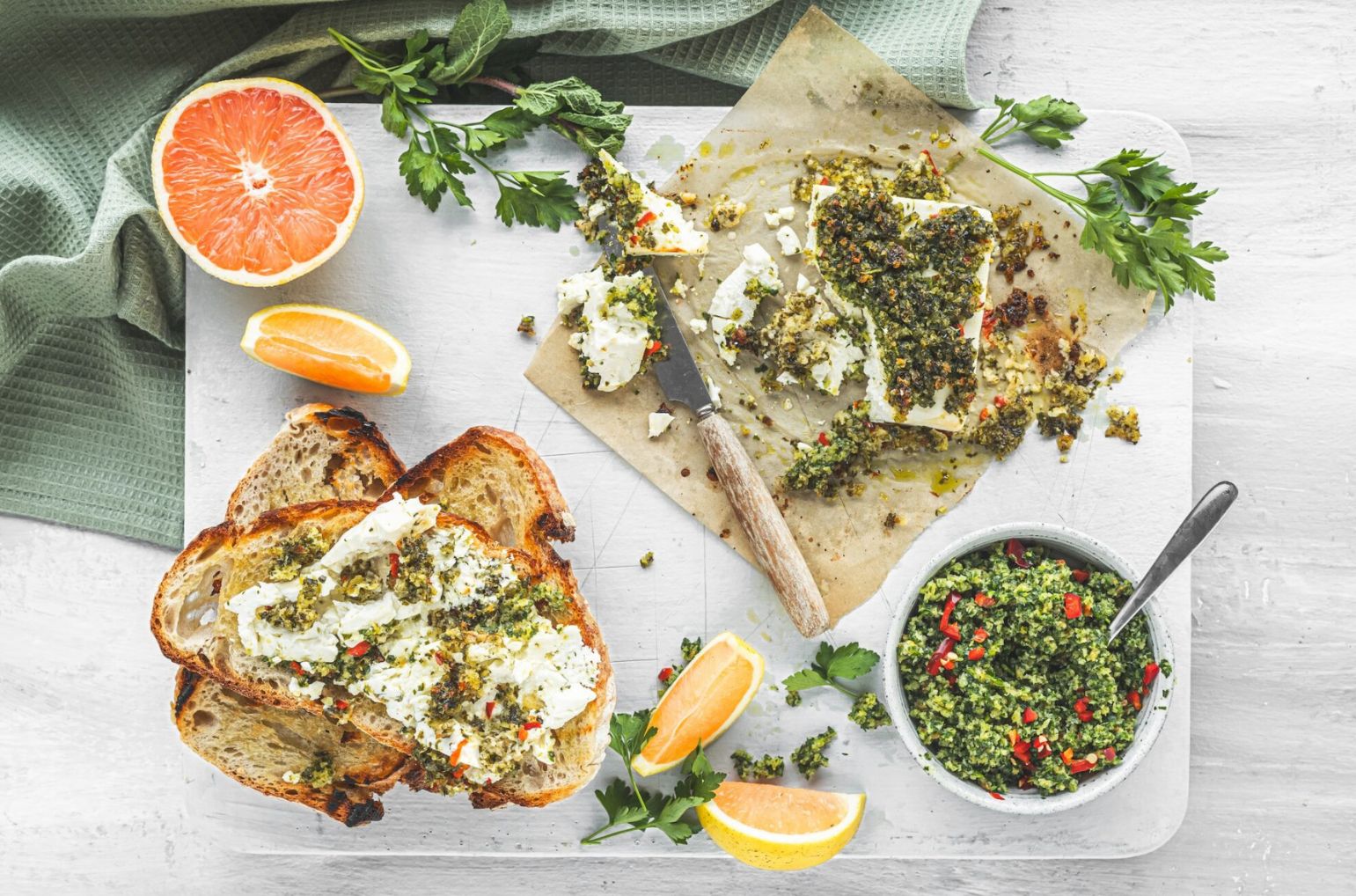 Baked Feta With Grapefruit