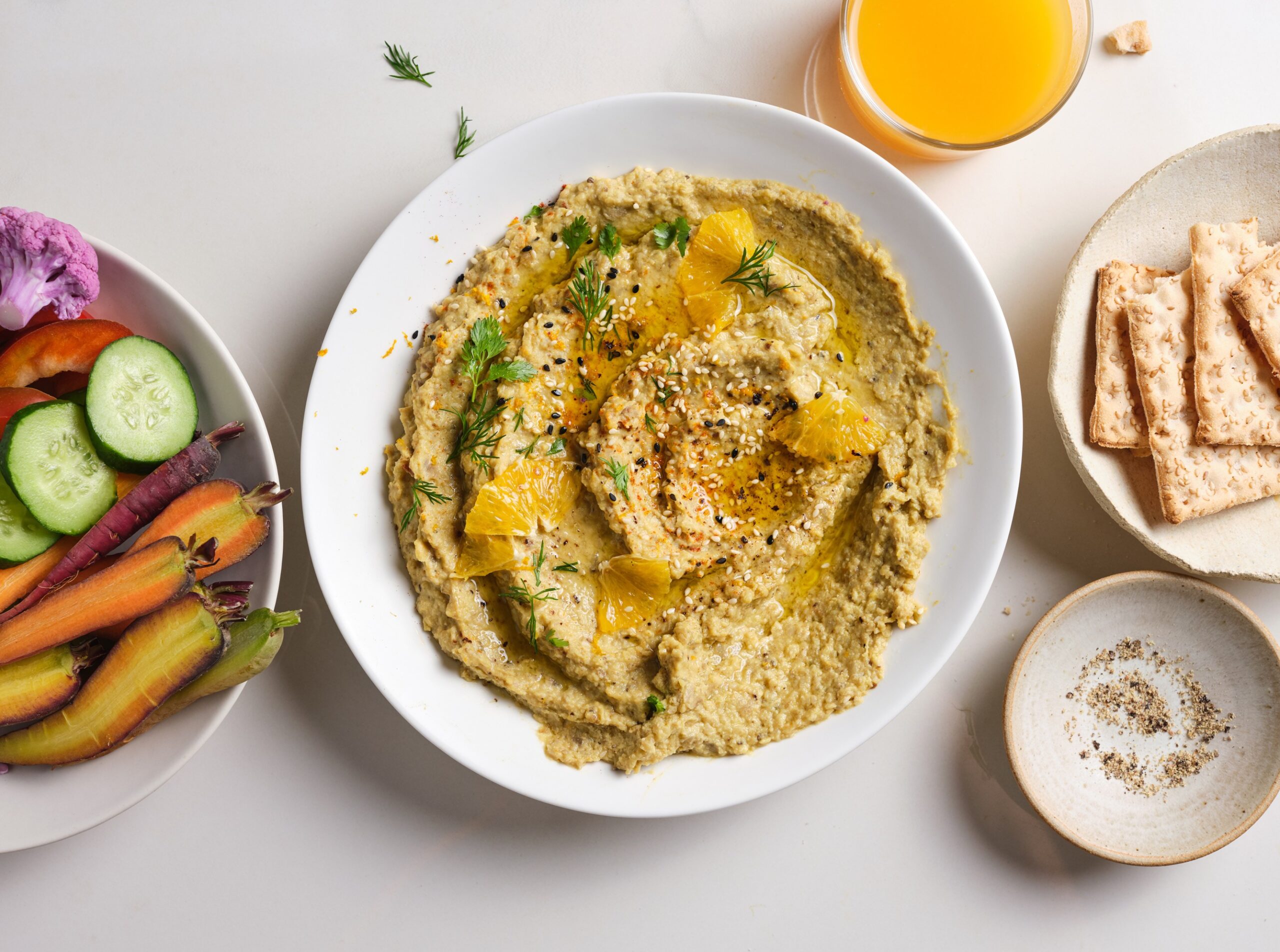 Golden Citrus Baba Ghanoush Hero