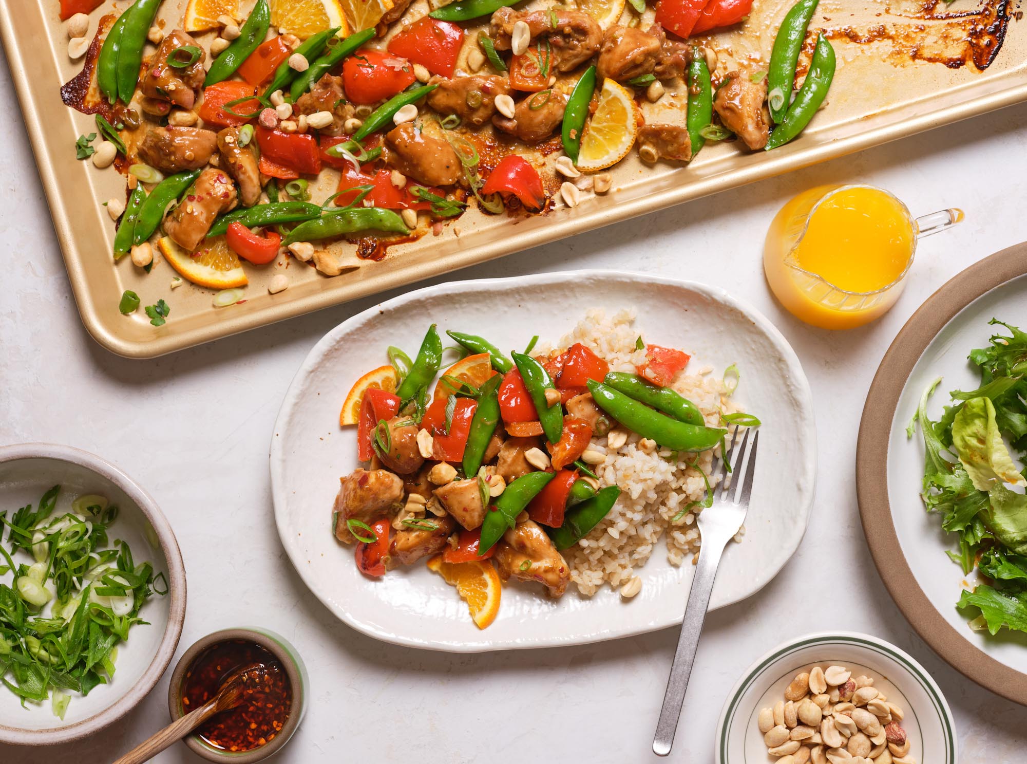 Sheet Pan Spicy Orange Kung Pao Chicken1 2 Edited