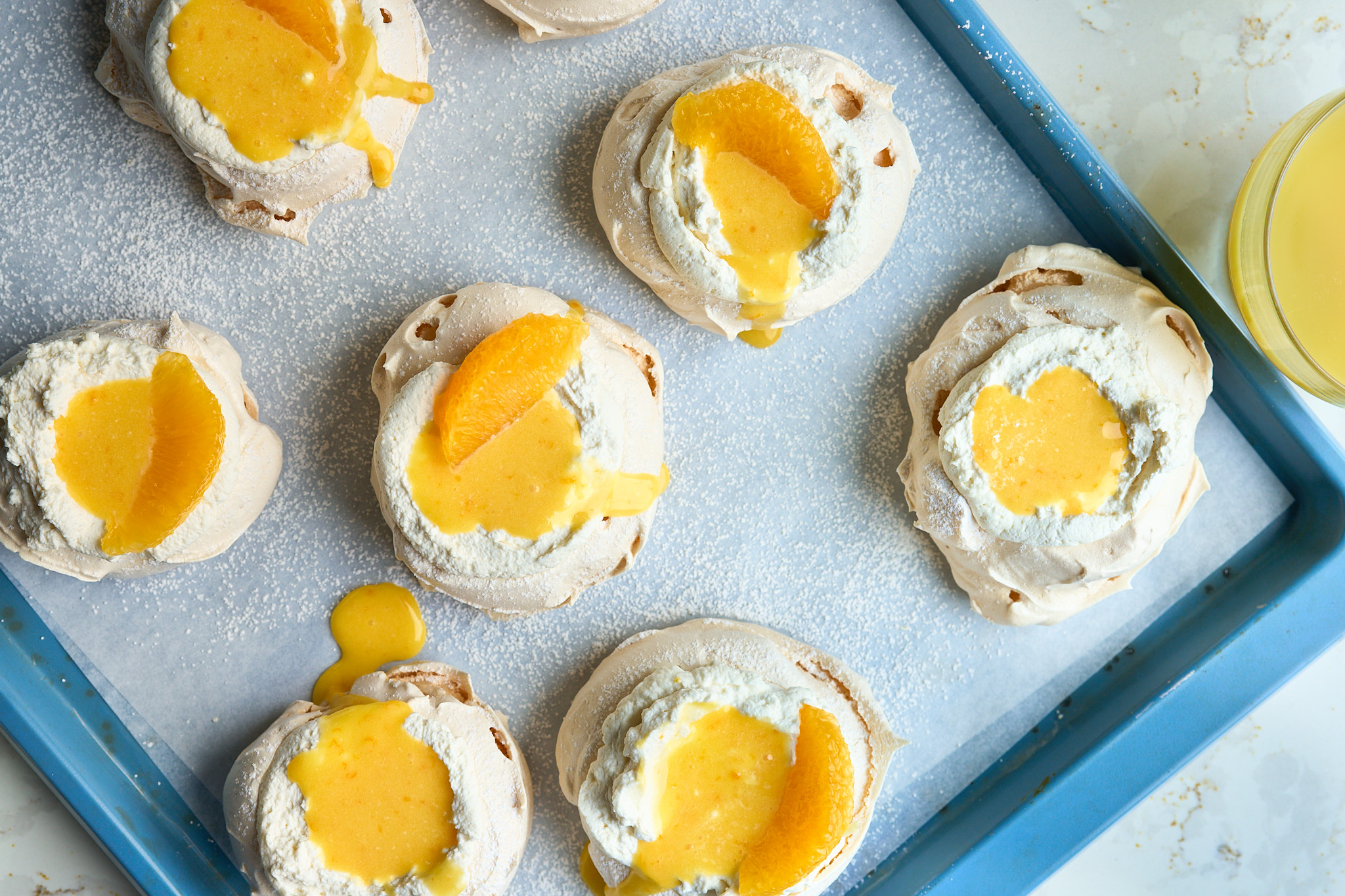 Orange creamsicle pavlova